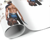 SlipperyJoe's rettend Pferderückfahrt Strohhut Geschenkpapier (Rolleneckpunkt)