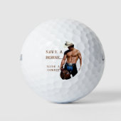 SlipperyJoe's rettend Pferderückfahrt Strohhut Golfball (Vorderseite)