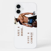 SlipperyJoe's rettend Pferderückfahrt Strohhut iPhone Hülle (Rückseite)