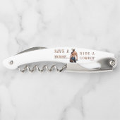 SlipperyJoe's rettend Pferderückfahrt Strohhut Kellnermesser (Rückseite)