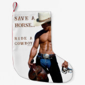 SlipperyJoe's rettend Pferderückfahrt Strohhut Kleiner Weihnachtsstrumpf (Vorderseite)