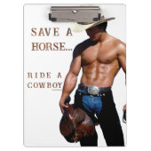 SlipperyJoe's rettend Pferderückfahrt Strohhut Klemmbrett (Vorderseite)