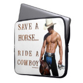 SlipperyJoe's rettend Pferderückfahrt Strohhut Laptopschutzhülle (Vorderseite Links)