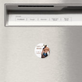 SlipperyJoe's rettend Pferderückfahrt Strohhut Magnet (In Situ (Geschirrspüler))