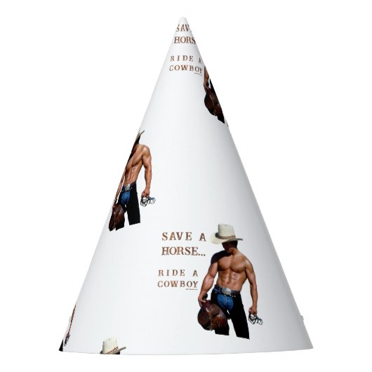 SlipperyJoe's rettend Pferderückfahrt Strohhut Partyhütchen (Vorderseite)