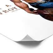 SlipperyJoe's rettend Pferderückfahrt Strohhut Poster (Ecke)