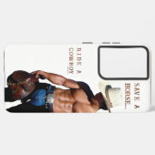 SlipperyJoe's rettend Pferderückfahrt Strohhut Samsung Galaxy Hülle (Linke Seite)