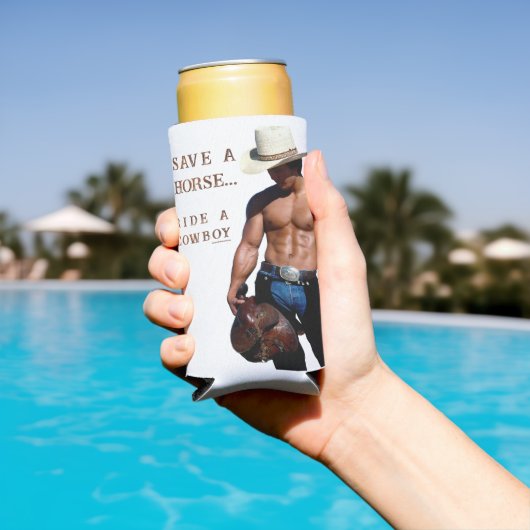 SlipperyJoe's rettend Pferderückfahrt Strohhut Selters Dosenkühler (In Situ Pool)