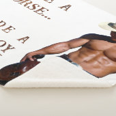 SlipperyJoe's rettend Pferderückfahrt Strohhut Sherpadecke (3/4)