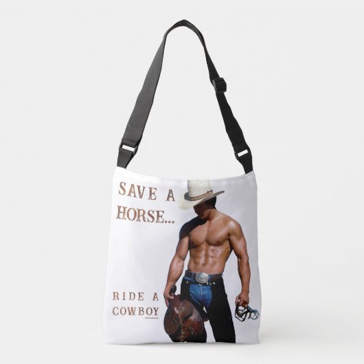 SlipperyJoe's rettend Pferderückfahrt Strohhut Tragetaschen Mit Langen Trägern (Vorderseite)