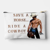 SlipperyJoe's rettend Pferderückfahrt Strohhut Zubehörtasche (Rückseite)