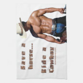 SlipperyJoe's Rettet ein Pferd reiten Ein Cowboy m Geschirrtuch (Vertikal)