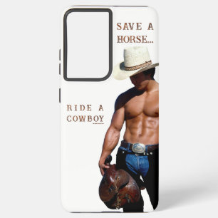 SlipperyJoe's Rettet ein Pferd reiten Ein Cowboy, Samsung Galaxy Hülle