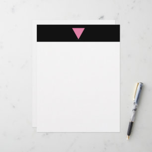 SlipperyJoe's rosa Dreiecksflagge hellrosa Symbol Briefbogen