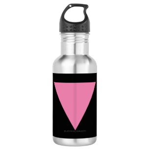 SlipperyJoe's rosa Dreiecksflagge hellrosa Symbol Edelstahlflasche