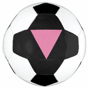 SlipperyJoe's rosa Dreiecksflagge hellrosa Symbol Fußball