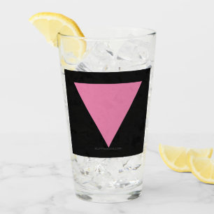 SlipperyJoe's rosa Dreiecksflagge hellrosa Symbol Glas