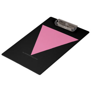 SlipperyJoe's rosa Dreiecksflagge hellrosa Symbol Klemmbrett