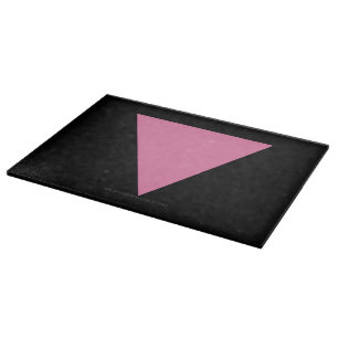 SlipperyJoe's rosa Dreiecksflagge hellrosa Symbol Schneidebrett
