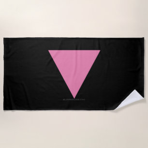 SlipperyJoe's rosa Dreiecksflagge hellrosa Symbol Strandtuch
