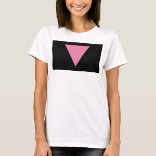 SlipperyJoe's rosa Dreiecksflagge hellrosa Symbol T-Shirt