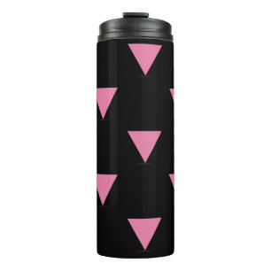 SlipperyJoe's rosa Dreiecksflagge hellrosa Symbol Thermosbecher