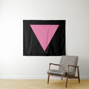 SlipperyJoe's rosa Dreiecksflagge hellrosa Symbol Wandteppich