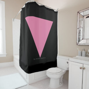 SlipperyJoe's rosa Triangle-Symbol in rosa Duschvorhang