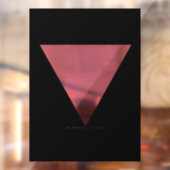 SlipperyJoe's rosa Triangle-Symbol in rosa Fensteraufkleber (Blatt 2)