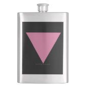 SlipperyJoe's rosa Triangle-Symbol in rosa Flachmann (Vorderseite)