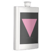 SlipperyJoe's rosa Triangle-Symbol in rosa Flachmann (Rechts)