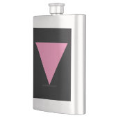 SlipperyJoe's rosa Triangle-Symbol in rosa Flachmann (Links)