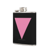SlipperyJoe's rosa Triangle-Symbol in rosa Flachmann (Links)