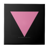 SlipperyJoe's rosa Triangle-Symbol in rosa Fliese (Vorderseite)