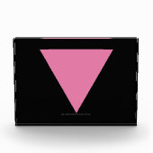 SlipperyJoe's rosa Triangle-Symbol in rosa Fotoblock (Vorderseite)