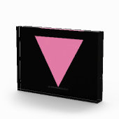 SlipperyJoe's rosa Triangle-Symbol in rosa Fotoblock (Rechts)