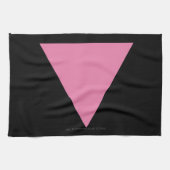 SlipperyJoe's rosa Triangle-Symbol in rosa Geschirrtuch (Horizontal)