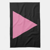 SlipperyJoe's rosa Triangle-Symbol in rosa Geschirrtuch (Vertikal)
