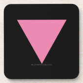 SlipperyJoe's rosa Triangle-Symbol in rosa Getränkeuntersetzer (Vorderseite)