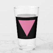 SlipperyJoe's rosa Triangle-Symbol in rosa Glas (Rückseite)