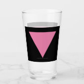 SlipperyJoe's rosa Triangle-Symbol in rosa Glas (Vorderseite)