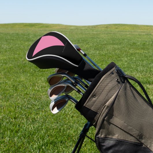 SlipperyJoe's rosa Triangle-Symbol in rosa Golf Headcover (In SItu)