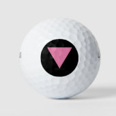 SlipperyJoe's rosa Triangle-Symbol in rosa Golfball (Vorderseite)