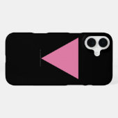 SlipperyJoe's rosa Triangle-Symbol in rosa iPhone Hülle (Rückseite (Horizontal))