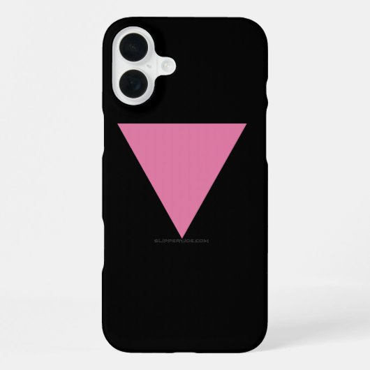 SlipperyJoe's rosa Triangle-Symbol in rosa iPhone Hülle (Rückseite)