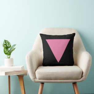 SlipperyJoe's rosa Triangle-Symbol in rosa Kissen
