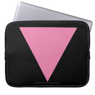 SlipperyJoe's rosa Triangle-Symbol in rosa Laptopschutzhülle