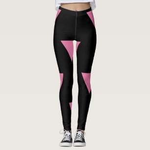 SlipperyJoe's rosa Triangle-Symbol in rosa Leggings