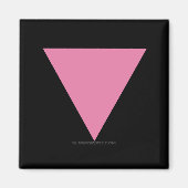 SlipperyJoe's rosa Triangle-Symbol in rosa Magnet (Vorne)