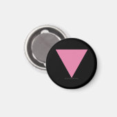 SlipperyJoe's rosa Triangle-Symbol in rosa Magnet (Vorderseite/Rückseite)